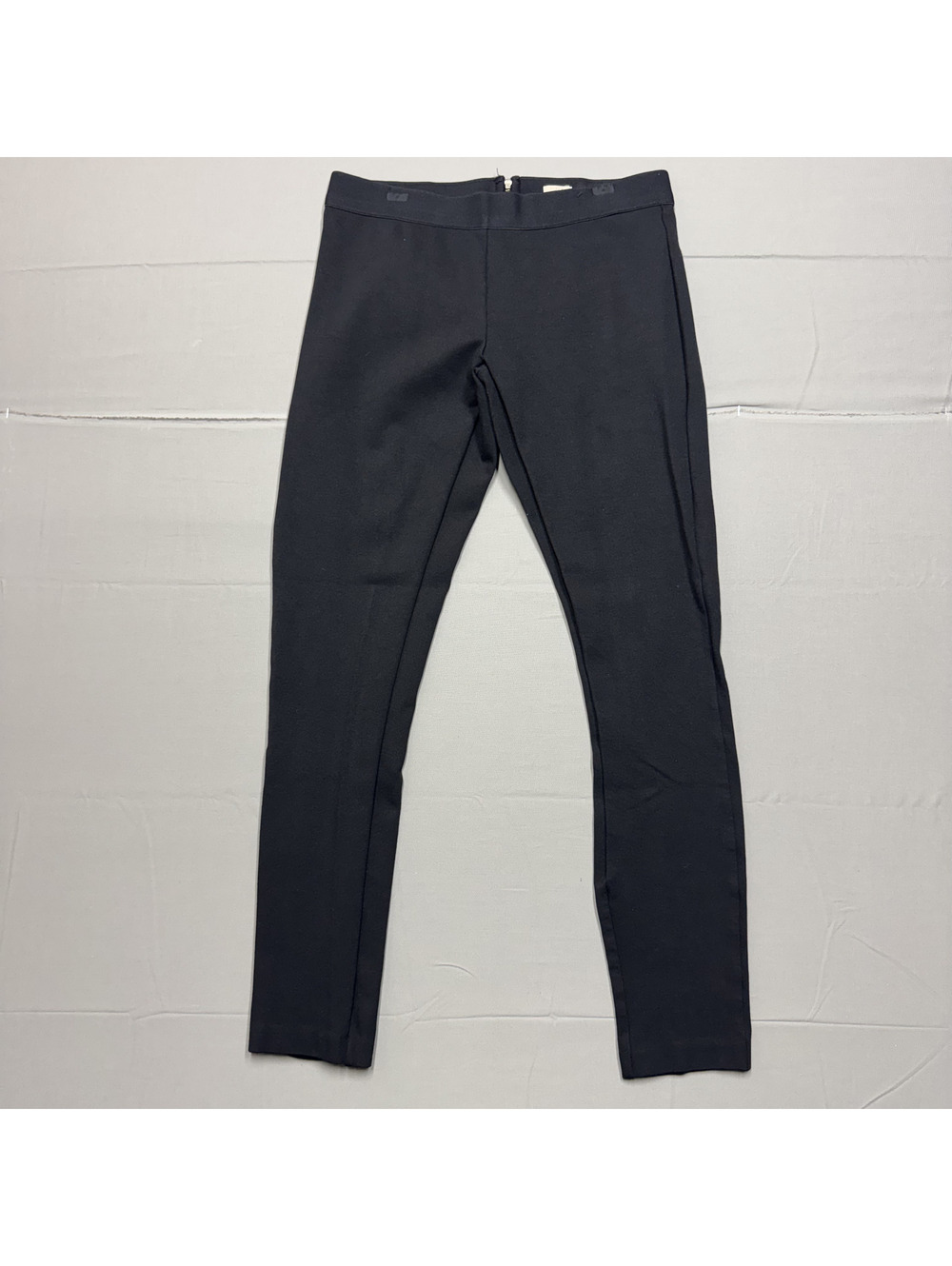 J.Crew Womens Pixie Ponte Knit Back Zip Skinny Pants Size 8 Black Classic Work